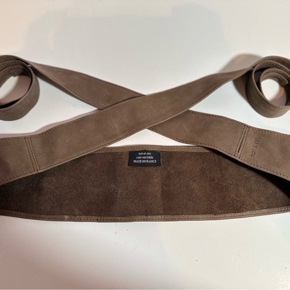 Nat & Nin Leather Belt Women’s One Size Made In France